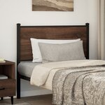 vidaXL Tête de lit chêne marron 107 cm bois d'ingénierie et acier