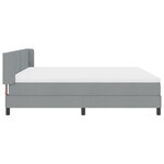 Lit ressort vidaXL avec matelas Gris clair 200x200 cm Tissu