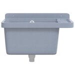 vidaXL Lavabo pour montage murale gris 50x35x24 cm résine