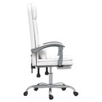 Fauteuil de massage inclinable de bureau informatique étude similicuir blanc 02_0025401