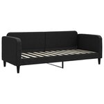 vidaXL Lit de jour avec gigogne et tiroirs sans matelas noir 80x200 cm