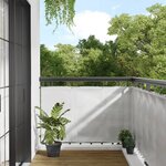 vidaXL Écran de balcon gris clair 90x500 cm 100  polyester oxford