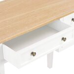 Bureau table meuble travail informatique bois blanc 109 5 cm 0502114