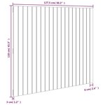 vidaXL Tête de lit murale Blanc 127 5x3x110 cm Bois massif de pin