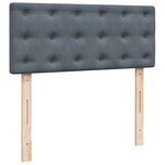 vidaXL Sommier à lattes de lit et matelas Gris foncé 120x200cm Velours