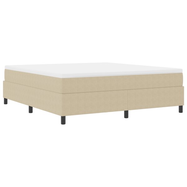 VidaXL Lit Box Spring Vert Clair Grey Super King Tissu en Velours Côtelé