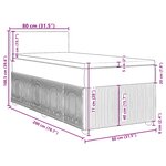 vidaXL Sommier à lattes de lit et matelas Vert foncé 80x200 cm Velours