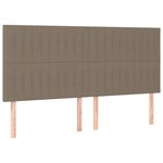 vidaXL Sommier à lattes de lit avec matelas Taupe 160x200 cm Tissu