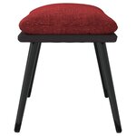 vidaXL Repose-pied Rouge bordeaux 45x29 5x35 cm Tissu et similicuir