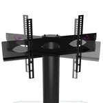 vidaXL Meuble TV d'angle 3 niveaux pour 32-70 pouces noir et argenté