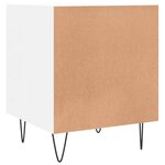 vidaXL Table de chevet blanc 40x40x50 cm bois d’ingénierie