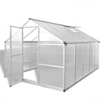 vidaXL Serre renforcée en aluminium avec cadre de base 7 55 m²