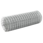 vidaXL Grillage pour volière acier galvanisé 25x0 5 m argenté