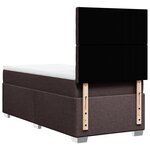vidaXL Sommier à lattes de lit avec matelas Marron foncé 100x200 cm