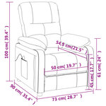 vidaXL Fauteuil de massage Rouge bordeaux Tissu