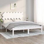 vidaXL Cadre de lit sans matelas blanc 140x200 cm bois massif