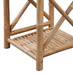 vidaXL Étagère à 4 niveaux carré bambou