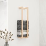 vidaXL Porte-serviette 23x18x90 cm Bois de pin massif