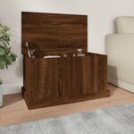 vidaXL Boîte de rangement chêne marron 70x40x38 cm bois d'ingénierie