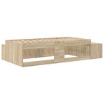 vidaXL Cadre de lit de rangement en chêne de Sonoma 80x200 cm