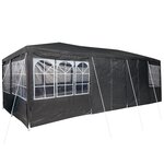 vidaXL Tente de fête avec 12 parois latérales Anthracite 8x4 m PE
