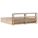 vidaXL Cadre de lit avec tête de lit 180x200 cm bois de pin massif