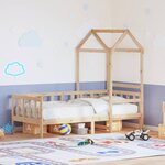vidaXL Lit de jour avec toit sans matelas 90x200 cm bois massif