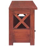 vidaXL Meuble TV Marron 115x30x40 cm Bois d'acajou massif
