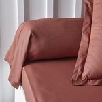 Taie de traversin - 45 x 185 cm uni - Terracotta