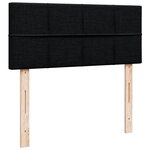 vidaXL Sommier à lattes de lit avec matelas noir 120x190 cm tissu