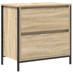 Ensemble de meubles de salle de bain 5 pièces en chêne Sonoma  en bois d'ingénierie