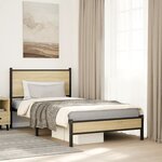 vidaXL Cadre de lit en métal sans matelas chêne sonoma 100x200 cm