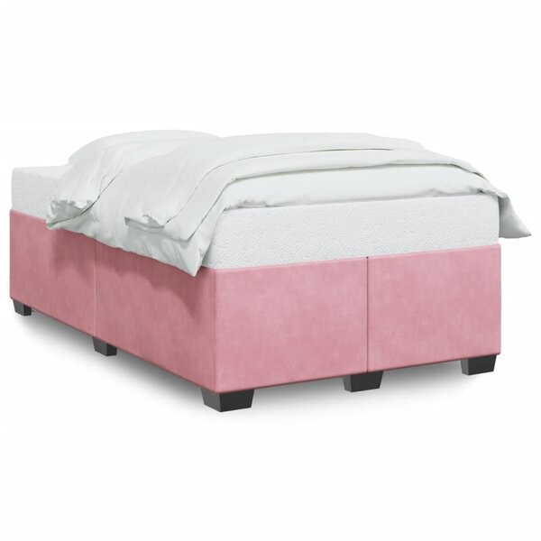 vidaXL Cadre de lit Rose 120x200 cm Velours