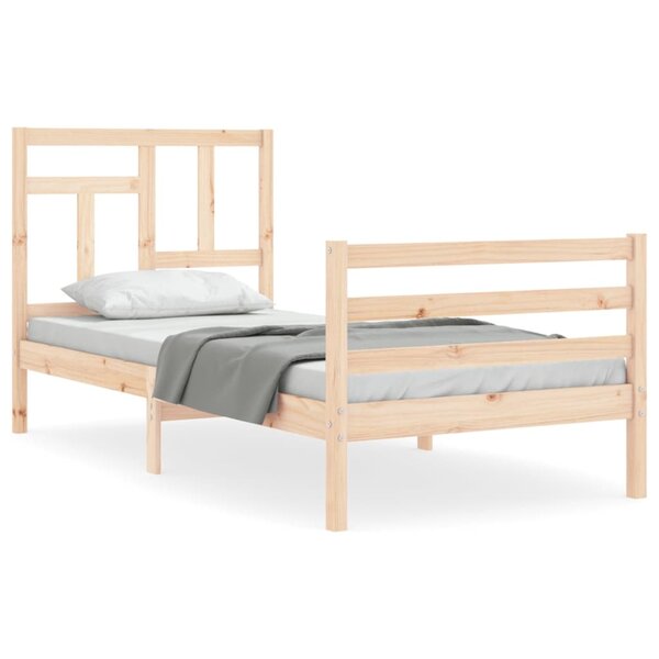 vidaXL Cadre de lit sans matelas 90x200 cm bois massif