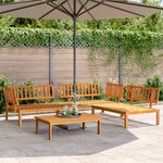 vidaXL Salon palette de jardin 4 Pièces bois d'acacia massif