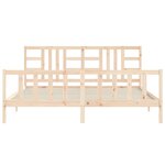vidaXL Cadre de lit avec tête de lit 200x200 cm bois massif