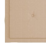 vidaXL Chaise à bascule avec coussin beige Bois de teck solide
