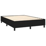 vidaXL Sommier à lattes de lit avec matelas Noir 140x190 cm Tissu