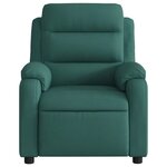 vidaXL Fauteuil inclinable Vert foncé Tissu