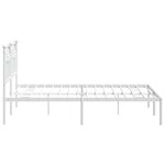 vidaXL Cadre de lit métal sans matelas et tête de lit blanc 140x200 cm