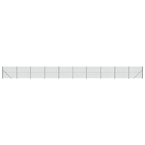vidaXL Clôture en treillis métallique avec bride vert 2 2x25 m