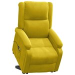 vidaXL Fauteuil de massage Jaune Velours