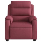 vidaXL Fauteuil de massage inclinable Rouge bordeaux Tissu