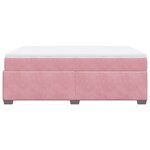 vidaXL Sommier à lattes de lit avec matelas Rose 160x200 cm Velours