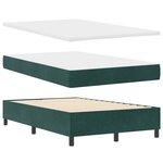 Lit box spring vidaXL avec matelas vert foncé 120x200 cm en velours