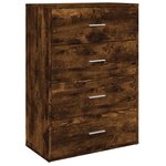 vidaXL Buffets 2 Pièces chêne fumé 60x31x84 cm bois d'ingénierie
