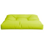 vidaXL Coussin de palette vert brillant 70x70x12 cm tissu