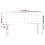 vidaXL Têtes de lit 2 Pièces Noir 72x5x78/88 cm Tissu