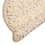 vidaXL Tapis d'escalier 15 Pièces crème 56x17x3 cm