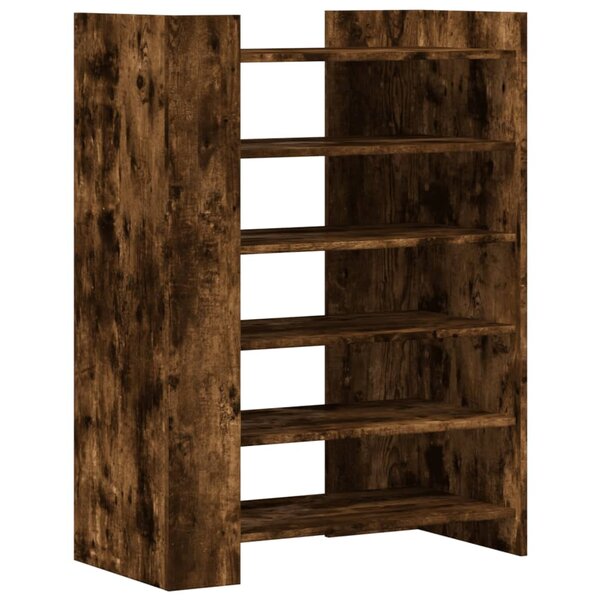 vidaXL Armoire à chaussures chêne fumé 74 5x37 5x100 cm